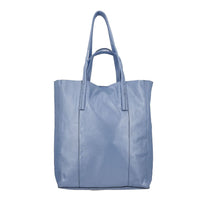 100% Genuine Leather unlined metalic tote Bag   Size:12.5(L)x4.75(W)x15(H) Inch Color:Silver
