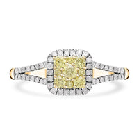 Luxoro 10K Yellow Gold Natural Yellow and White Diamond (I2-I3) Ring (Size 10.0) 0.50 ctw