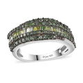 Green Diamond Ring in Rhodium Over Sterling Silver 1.00 ctw (Del. in 8-10 Days) - Sticky add to cart bar