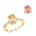 Certified & Appraised ILIANA 18K Yellow Gold AAA Turkizite and G-H SI Diamond Ring 3.5 Grams 1.85 ctw - Sticky add to cart bar
