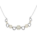 Moissanite Beaded Necklace 18-21 Inches in Rhodium Over Sterling Silver 12.80 ctw - Sticky add to cart bar