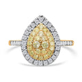 Luxoro 14K Yellow Gold Natural Yellow and White Diamond (I2-I3) Ring (Size 10.0) 1.00 ctw - Sticky add to cart bar