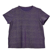 TLV Purple Glitter Crew Neck Short Sleeved Top