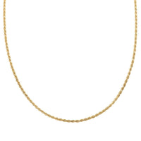 14K Yellow Gold Over Sterling Silver Rope Chain Necklace 24 Inches 11.80 Grams