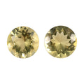 Set of 2 Brazilian Green Gold Quartz (Rnd 11 mm) 7.87 ctw - Sticky add to cart bar