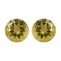 Set of 2 AAA Brazilian Green Gold Quartz (Rnd 11 mm) 8.64 ctw - Sticky add to cart bar