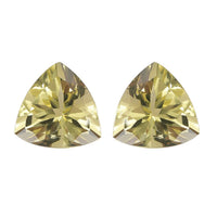 Set of 2 Brazilian Green Gold Quartz (Trl 10 mm) 6.11 ctw
