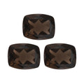 Set of 3 AA Brazilian Smoky Quartz (Cush 10x8 mm) 8.08 ctw - Sticky add to cart bar