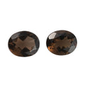Set of 2 Brazilian Smoky Quartz (Ovl 11x9 mm) 5.96 ctw - Sticky add to cart bar