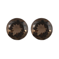 Set of 2 AA Brazilian Smoky Quartz (Rnd 14 mm) 14.70 ctw