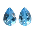 Set of 2 AA Swiss Blue Topaz (Pear 7x5 mm) 1.41 ctw Loose Gemstone - Sticky add to cart bar