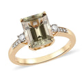 LUXORO 14K Yellow Gold Premium AA Turkizite and Diamond G-H I2 Ring (Size 8.0) 3.35 Grams 4.20 ctw - Sticky add to cart bar