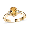 Certified & Appraised Luxoro 10K Yellow Gold AAA Brazilian Heliodor, Diamond (G-H, I2-I3) Ring (Size 10.0) 1.60 ctw - Sticky add to cart bar