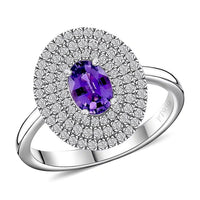 Certified & Appraised Rhapsody 950 Platinum AAAA Madagascar Purple Sapphire and E-F VS Diamond Ring 7.30 Grams 1.30 ctw
