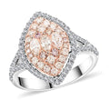 Modani 14K Rose and White Gold Natural Pink and White Diamond (I2-I3) Ring (Size 10.0) (Del. in 10-12 Days) 1.00 ctw - Sticky add to cart bar