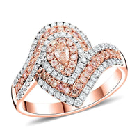 Modani 14K Rose Gold Natural Pink Diamond I2-I3 Ring (Size 10.0) 1.25 ctw
