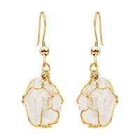 Rose Quartz Earrings in Goldtone 37.00 ctw
