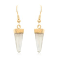 African Amethyst Earrings in Goldtone 8.00 ctw - Sticky add to cart bar