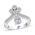 Moissanite Ring in Rhodium Over Sterling Silver 1.30 ctw - Sticky add to cart bar