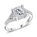 10K White Gold Moissanite (Sqr 8mm) Ring (Size 8.0) 3.00 ctw - Sticky add to cart bar