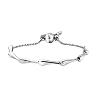 Karis Raindrop Link Bolo Bracelet in Platinum Bond and Stainless Steel