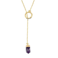 Amethyst Necklace (18 Inches) in Goldtone 8.00 ctw