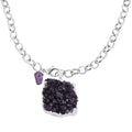 Amethyst Necklace (24 Inches) in Silvertone 219.00 ctw - Sticky add to cart bar