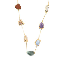 Crystal Necklace (22 Inches) in Goldtone