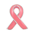Pink Enameled Cancer Awareness Brooch in Silvertone - Sticky add to cart bar