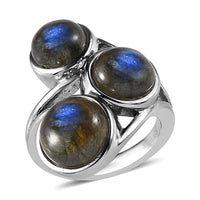 Malagasy Labradorite Ring in Stainless Steel (Size 10) 11.10 ctw