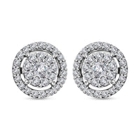 JCK Vegas Deal 10K White Gold Luxuriant Lab Grown Diamond Earrings 0.75 ctw