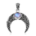 Bali Legacy Moon Glow Moonstone Crescent Pendant without Chain in Sterling Silver 2.50 ctw - Sticky add to cart bar