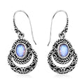 Bali Legacy Moon Glow Moonstone Half Moon Dangle Earrings in Sterling Silver 2.40 ctw - Sticky add to cart bar