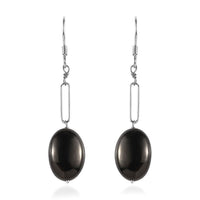 TLV Elite Shungite Earrings in Rhodium Over Sterling Silver 15.00 ctw