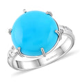 Rhapsody 950 Platinum AAAA Sleeping Beauty Turquoise and E-F VS Diamond Ring (Size 10.0) 6.25 Grams 6.40 ctw - Sticky add to cart bar