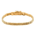 Bali Legacy 22K Vermeil YG Over Sterling Silver 2 Row Borobudur Bracelet (6.50 In) (19.25 g) - Sticky add to cart bar