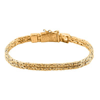 Bali Legacy 22K Vermeil YG Over Sterling Silver 2 Row Borobudur Bracelet (6.50 In) (19.25 g)