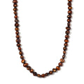 Chocolate Color Freshwater Pearl Necklace 20 Inches in Silvertone - Sticky add to cart bar