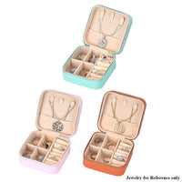 Set of 3 Rose Red, Pink and Black Faux Leather & Velvet Jewelry Box (3.94"x3.94"x1.97")