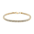 10K Yellow and White Gold 4mm Bracelet (8.50 In) 10.50 Grams - Sticky add to cart bar