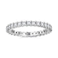 10K White Gold Moissanite Eternity Band Ring (Size 6.0) 0.90 ctw - Sticky add to cart bar