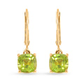 Hebei Peridot Lever Back Earrings in 18K Vermeil Yellow Gold Over Sterling Silver 3.10 ctw - Sticky add to cart bar
