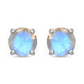 Luxoro 10K White Gold AAAA Moon Glow Moonstone Solitaire Stud Earrings 1.75 ctw - Sticky add to cart bar