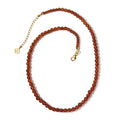 D'Joy Hessonite Garnet 6mm Beaded Necklace 18-20 Inches in Vermeil Yellow Gold Over Sterling Silver 119.50 ctw - Sticky add to cart bar