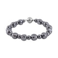 Terahertz Cushion and Round Beaded Stretch Bracelet with Magnetic Lock in Stainless Steel (7.25 In) 87.00 ctw - Sticky add to cart bar