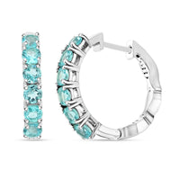 Betroka Blue Apatite Fish and Bubble Earrings in Rhodium Over Sterling Silver 2.35 ctw