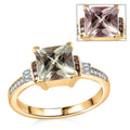TLV Luxoro 14K Yellow Gold AAA Turkizite, Natural Champagne and White Diamond (I2) Ring (Size 7.0) 2.25 ctw - Sticky add to cart bar
