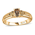 AAA Turkizite, Yellow Sapphire Ring in 18K Vermeil YG Over Sterling Silver (Size 5.0) 0.65 ctw - Sticky add to cart bar