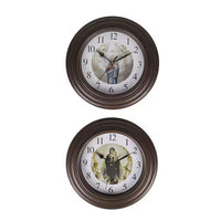 Set of 2, Jesus Wall Clock - 1 AA Battery Not Include (9.84"x9.84"x1.65")