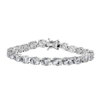 Epic Deal Brazilian Petalite, White Zircon Bracelet in Rhodium Over Sterling Silver (8.00 In) 21.75 ctw